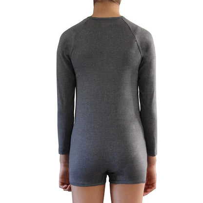 Grey Long Sleeve Bodysuit  |  Wonsie