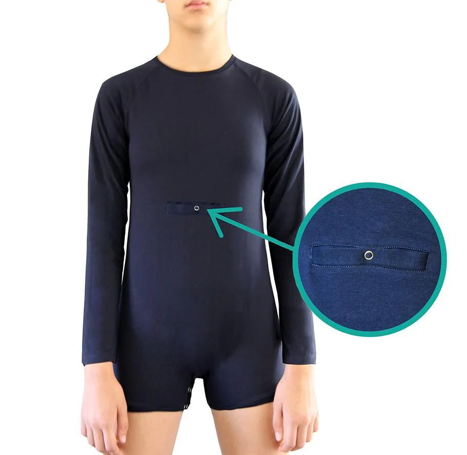 Navy Tummy Access Long Sleeve  |  Wonsie