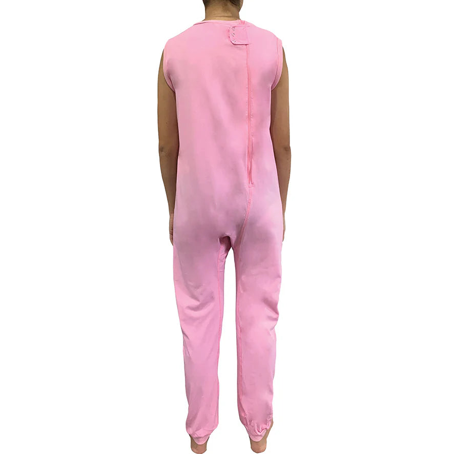 Pink Zip Back Sleeveless/Long Leg Jumpsuit  |  Wonsie