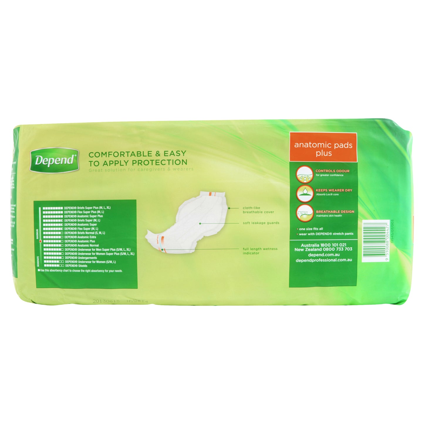 Depend Anatomic Pads Plus