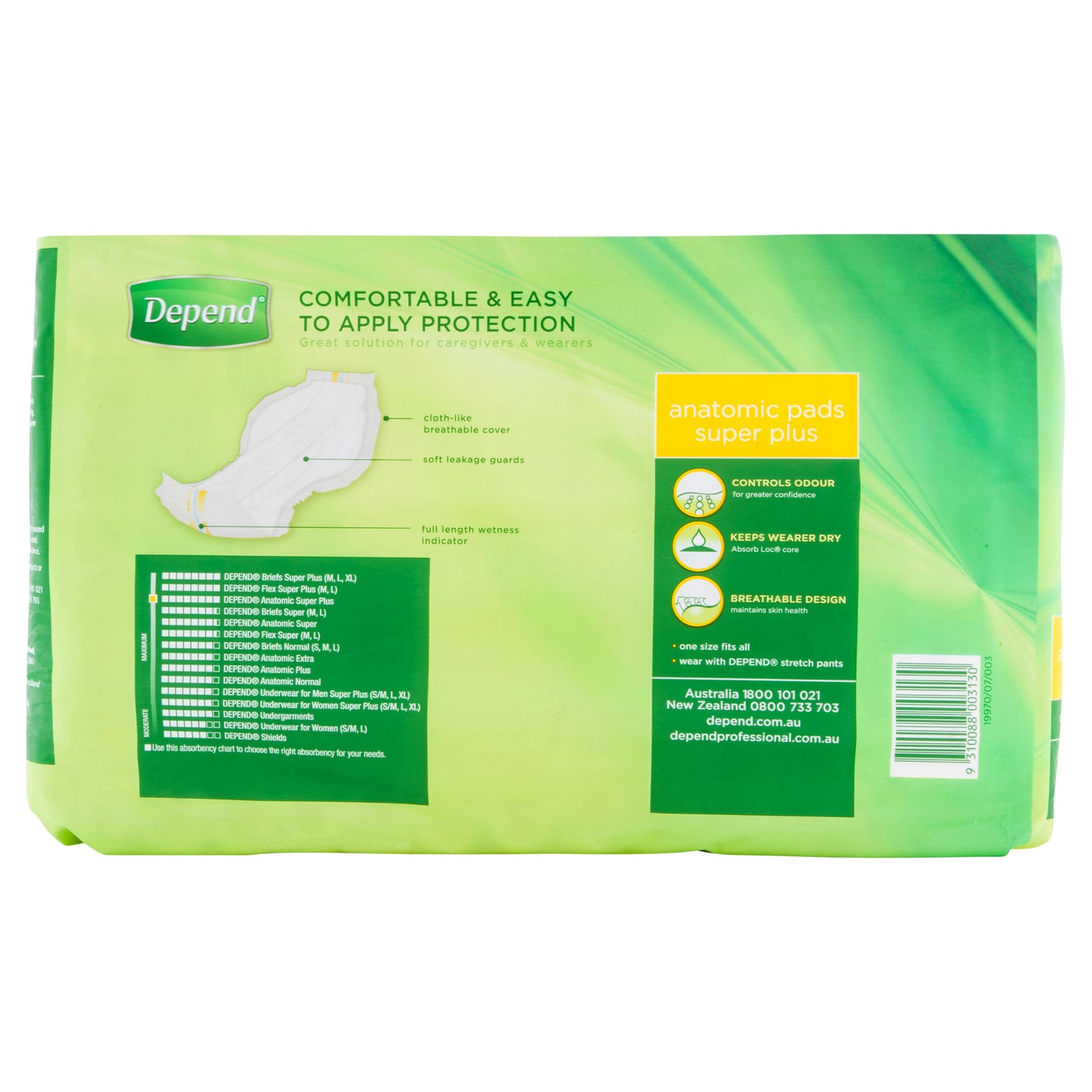 Depend Anatomic Pads Super Plus