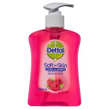 DETTOL 250mL SOFT ON SKIN LIQUID HAND WASH RASPBERRY