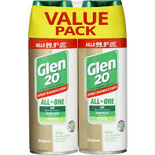 GLEN 20 PK2 X 300g SPRAY DISINFECTANT ALL IN ONE ORIGINAL VALUE PACK