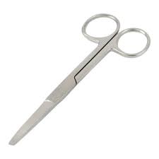 Medical Sharp Blunt Stainless Steel Scissors, First Aid, 12.5cm (Each)