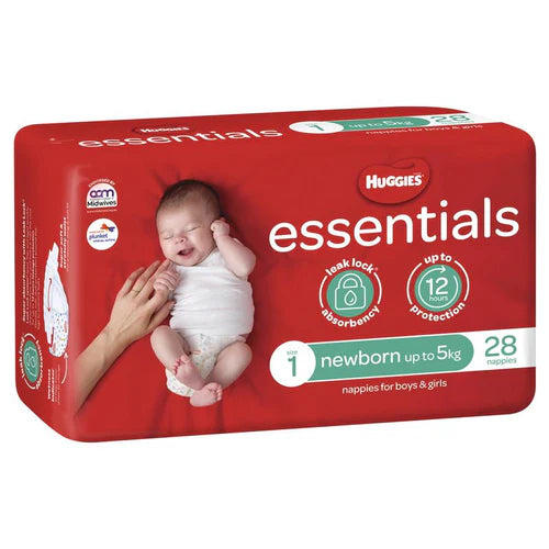 Huggies Essentials Nappies Size 1 Crawler