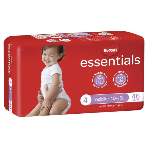 Huggies Essentials Nappies Size 4 Toddler