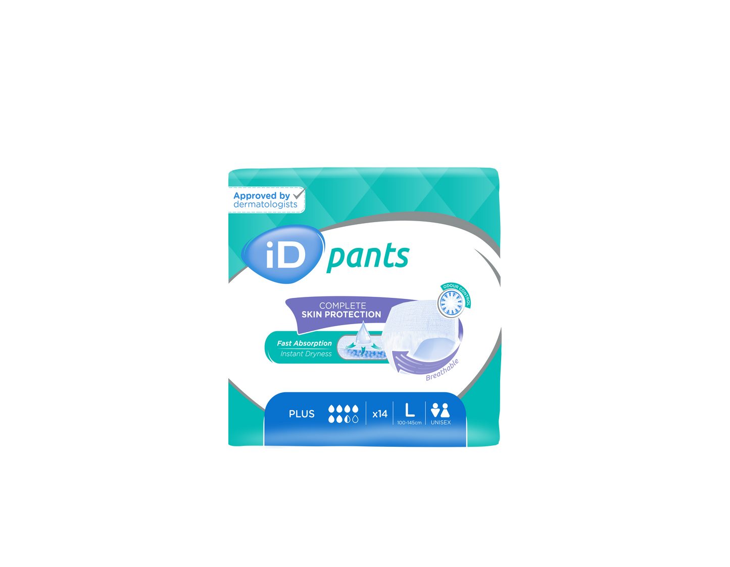 iD Classic Pants Plus L (100-145cm) 1590ml (Packet 14)
