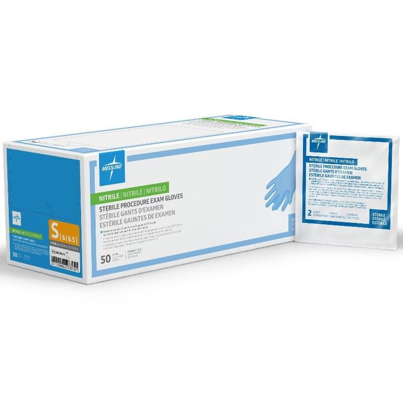 Medline Nitrile Sterile Gloves