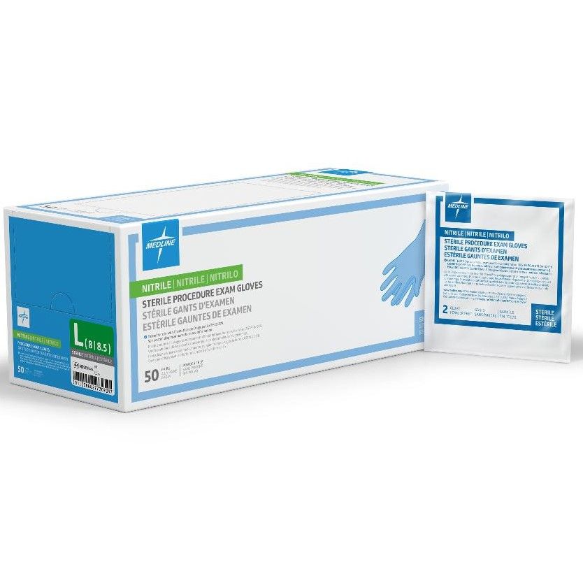 Medline Nitrile Sterile Gloves