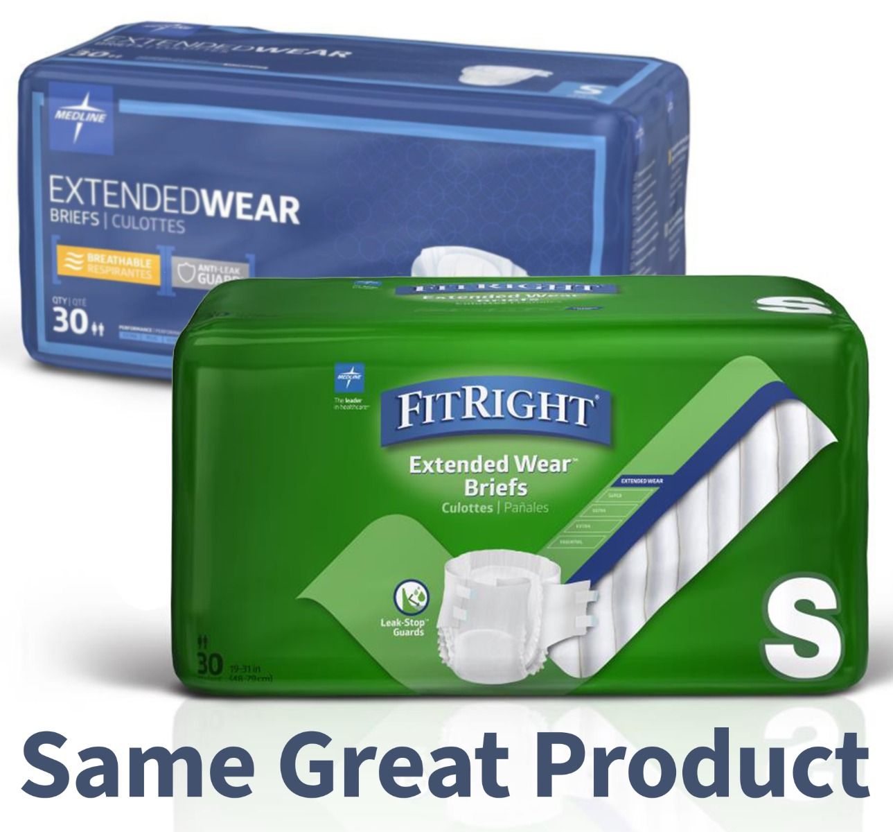 Medline Extended Wear High Absorbency Briefs