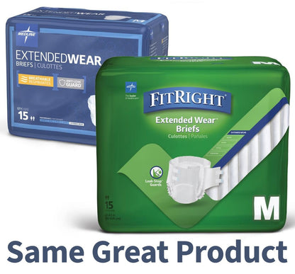 Medline Extended Wear High Absorbency Briefs