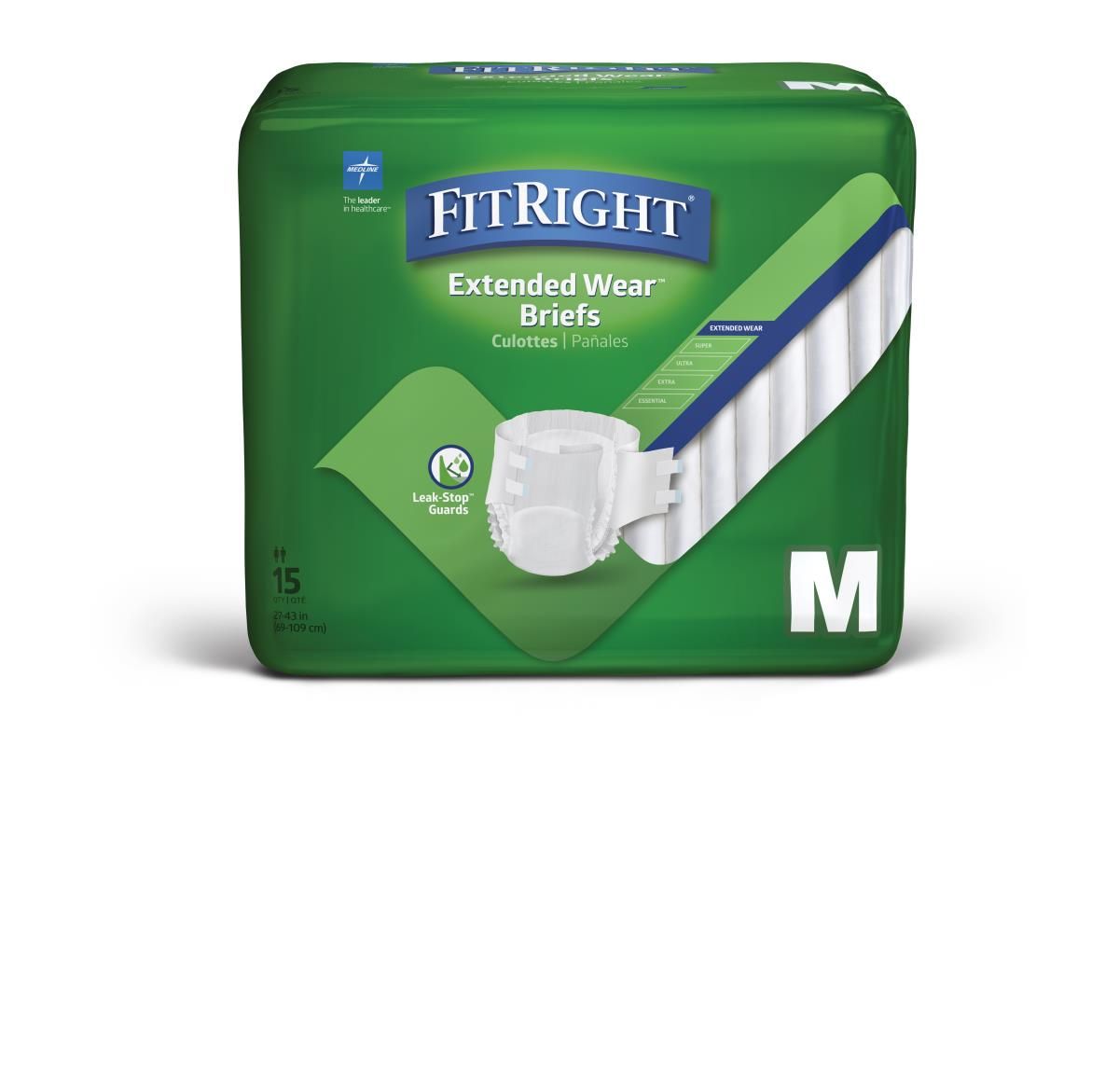 Medline Extended Wear High Absorbency Briefs