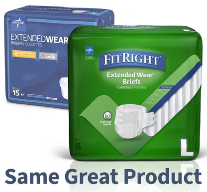 Medline Extended Wear High Absorbency Briefs