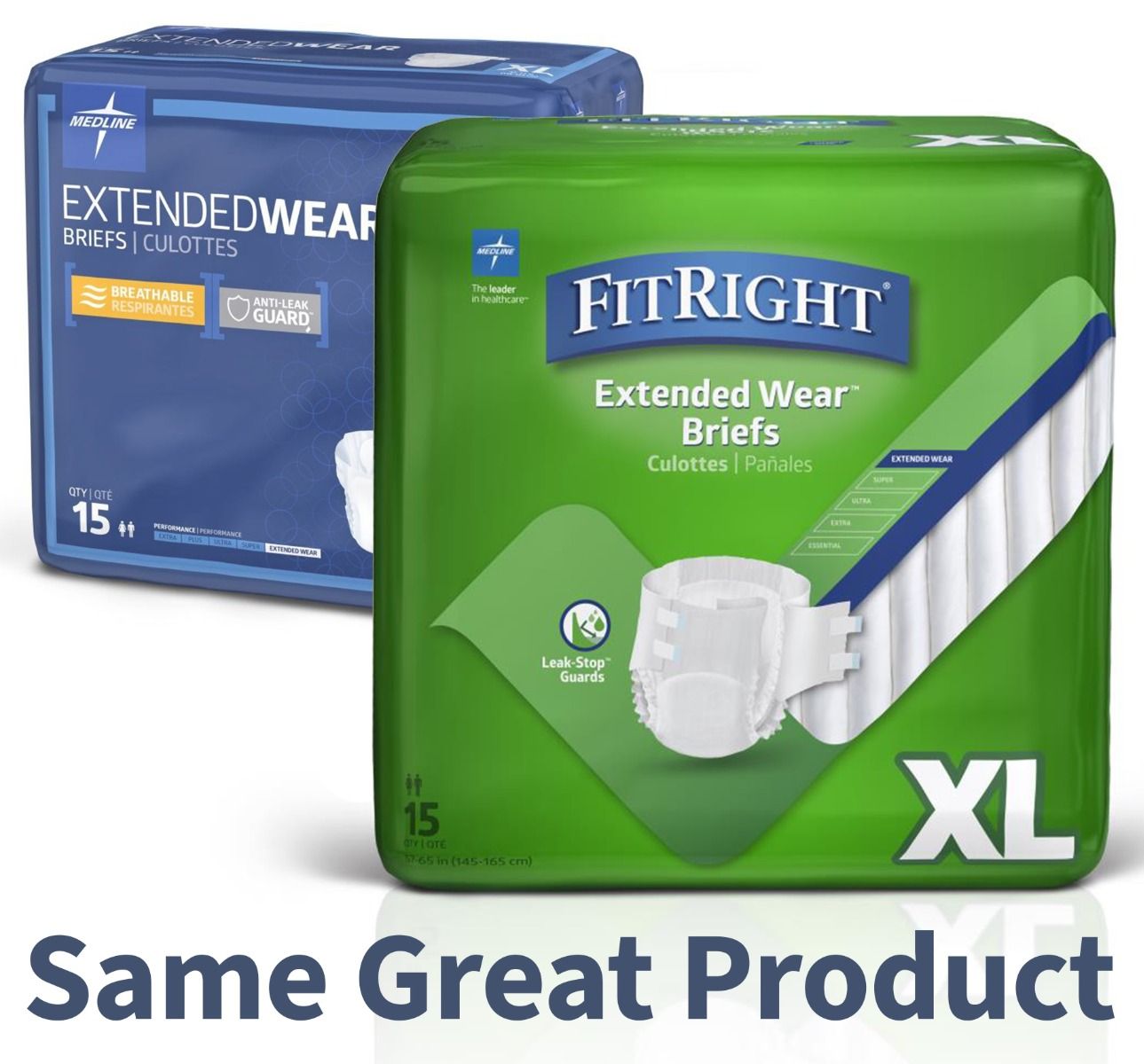 Medline Extended Wear High Absorbency Briefs
