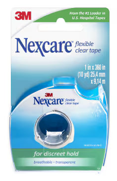 3M Nexcare Flexible Clear First Aid Tape Dispenser 25mm x 9.1m