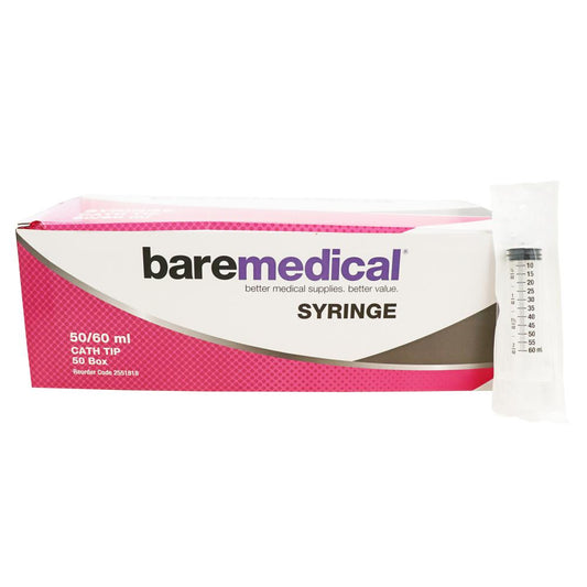 BareMed SYRINGE 50ML CATHETER TIP ST SU (Box 50)